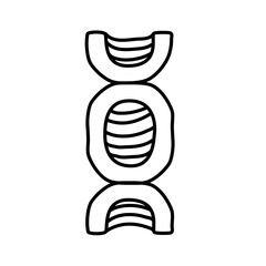 DNA of STEM day hand drawn Icon