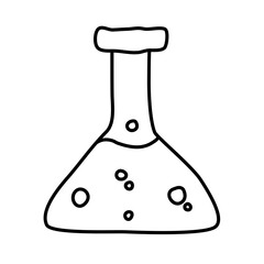 test tube of STEM day hand drawn Icon