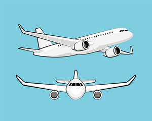 airplane plane aircraft air travel jet fly flight vector transportation illustration sky transport airport aviation flying airline