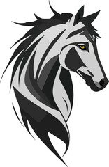 Horse vector business icon logo clipart cartoon character illustration. Business Bravery in Horse Form