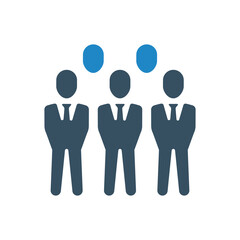 leadership, team icon vector illustration