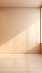 Beige Wall and Floor with Soft Right Light Detail