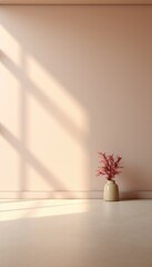 Beige Wall and Floor with Soft Right Light Detail