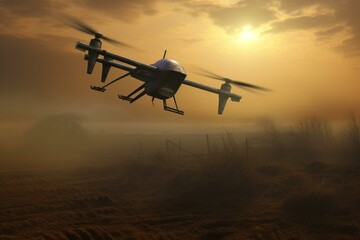 Fototapeta na wymiar unmanned aircraft. Generative AI