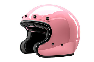Pink helmet in transparent background