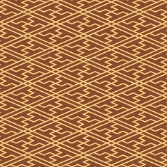 Naklejka premium Japanese Maze Diamond Vector Seamless Pattern