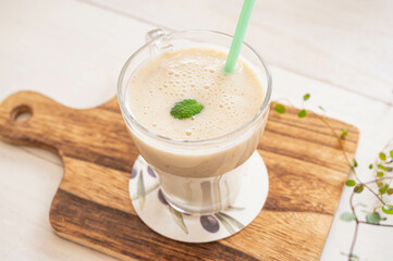 自家製豆乳バナナスムージー