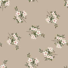 seamless vector flower design on background