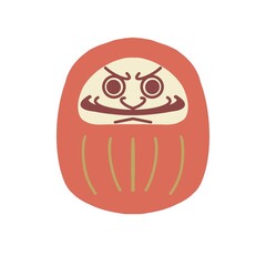 シンプルなだるまのイラスト
