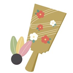 お正月の羽子板