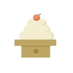 シンプルでかわいい鏡餅のイラスト