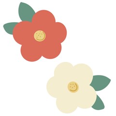 シンプルな椿のイラスト