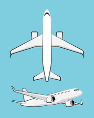 airplane plane aircraft air travel jet fly flight vector transportation illustration sky transport airport aviation flying airline