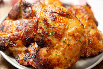 roasted chicken on a plate