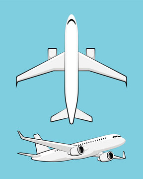 airplane plane aircraft air travel jet fly flight vector transportation illustration sky transport airport aviation flying airline