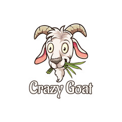 crazy goat logo design