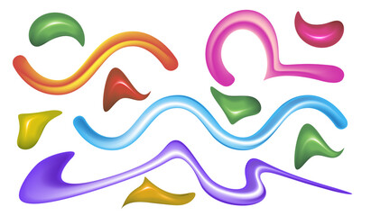 Cute shape, squiggle, doodle in a fashionable style.
 Vector cartoon illustration. A design element.