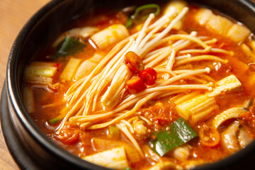 Pork and Kimchi Stew ,Korean food 