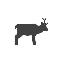 Horned deer vector icon