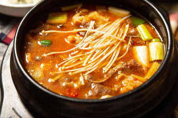 doenjang stew, bean paste stew