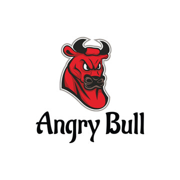 illustration of a tattoo bull logo