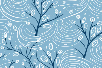 Christmas winter seamless pattern background. Good for fashion fabrics, children’s clothing, T-shirts, postcards, email header, wallpaper, banner, posters, events, covers, advertising, and more.