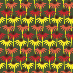 Cone flowers pattern.