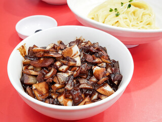 jajangmyeon, black bean sauce noodles