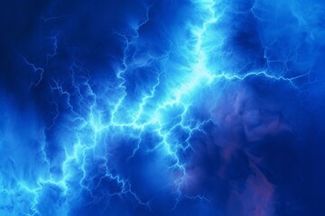 Fototapeta na wymiar Abstract blue lightning on an electrical background. Generative AI