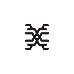 Letter X logo with creative design icon vector 