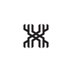 Letter X logo with creative design 