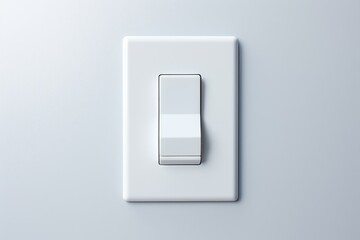 White light switch on a wall.