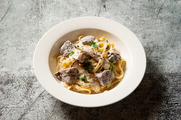 pasta with mushrooms and cheese