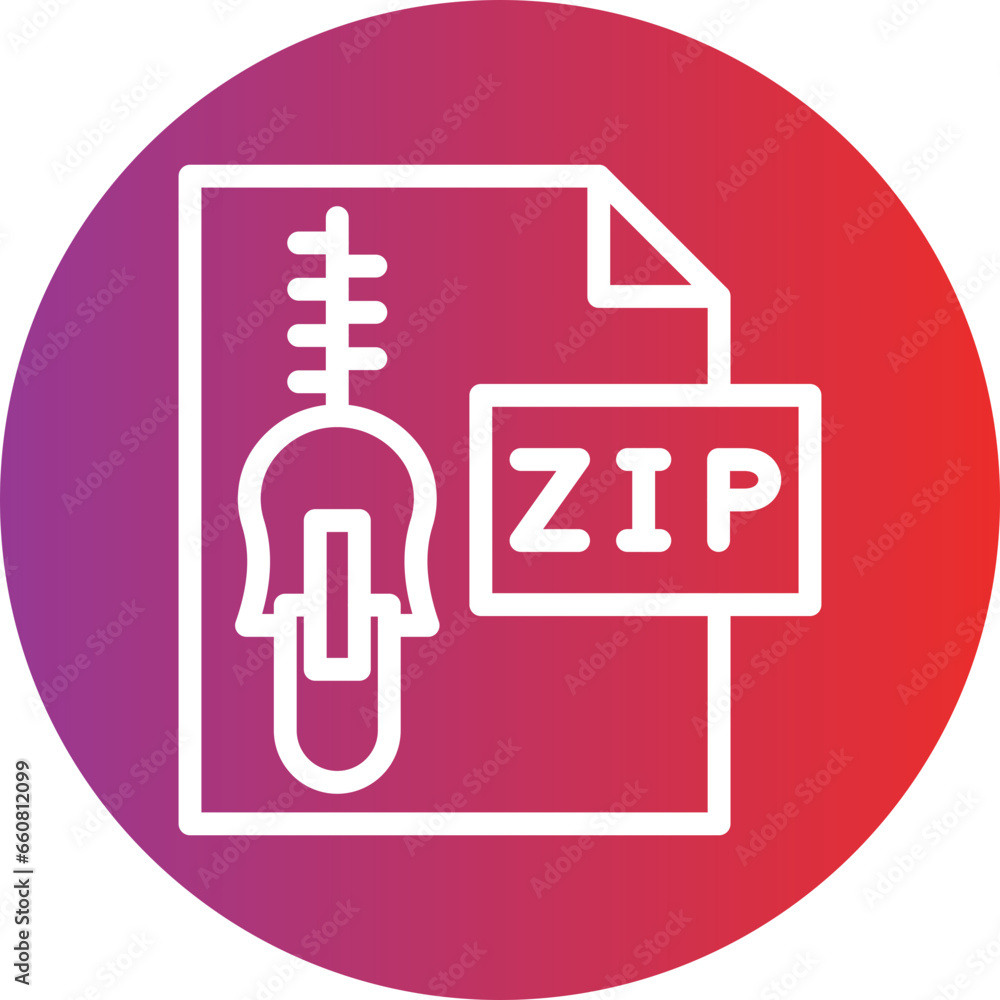 Poster vector design zip file icon style