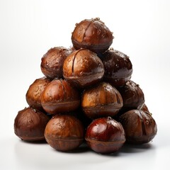 Obraz premium Full view Smoked chestnuts smokeon , wallpaper pictures, Background HD
