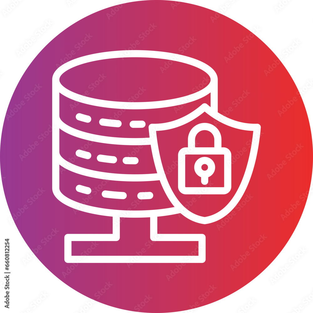 Poster vector design database security icon style