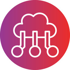 Vector Design Cloud Storage Icon Style