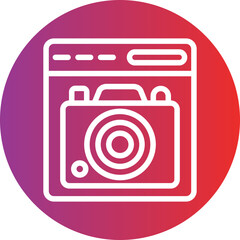 Vector Design Camera Website Icon Style