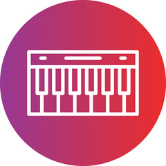 Vector Design Piano Icon Style