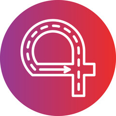 Vector Design Road Ramps Icon Style