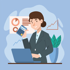 business person working on laptop