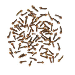 Dried cloves isolated on transparent background (.PNG). Top view