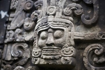 historical indigenous stone carving details