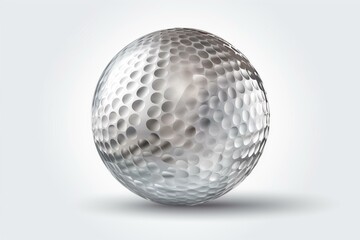 A transparent background with a golf ball, featuring depth of field. Generative AI
