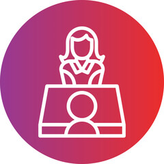 Vector Design In Person Interview Icon Style
