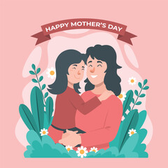 happy mothers day illustration