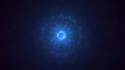 3D manual rendering abstract round light background