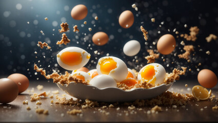 Boiled eggs for background