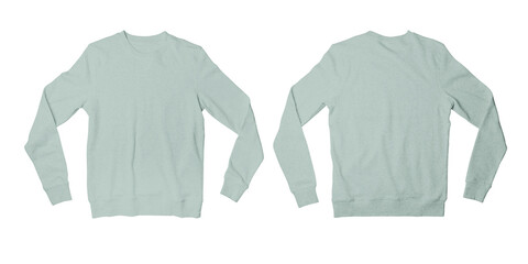 Dusty Blue Sweatshirt Front and Back View