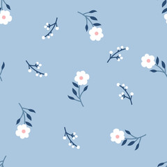 seamless vector flower bunch design pattern on background